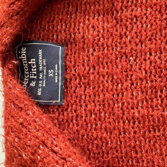 Abercrombie Womens pocket Cardigan Size X Small Soft Cozy Sweater Burnt Orange - Picture 15 of 15